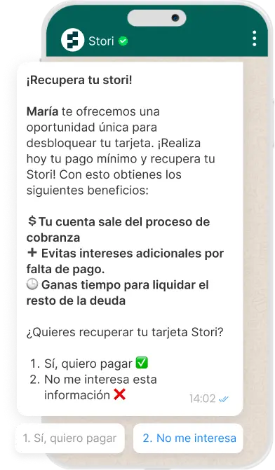 Stori customer engagement notificaciones